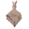 Przytulanka muślinowa pieluszka królik imię  personalizacja