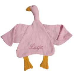 Przytulanka muślinowa pieluszka imię personalizacja