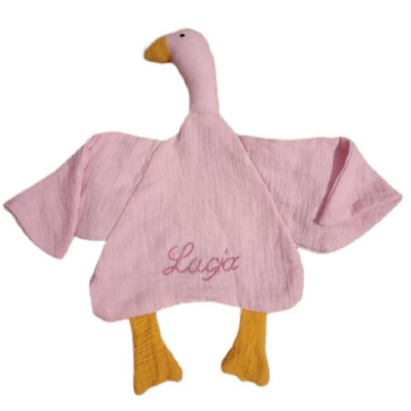 Przytulanka muślinowa pieluszka imię personalizacja