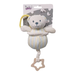 Pluszowy miś z pozytywką  Miś beżowy 14 cm