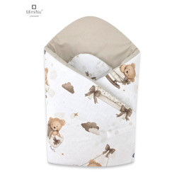 Rożek MIĘKKI 75x75 cm MIMINU DESIGN Misiowe Sny beż bawełna 100%