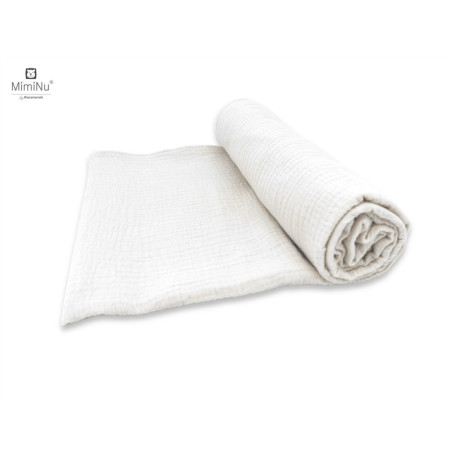 KOCYK - otulacz 120x120 MUŚLIN bawełna 100% śmietanka