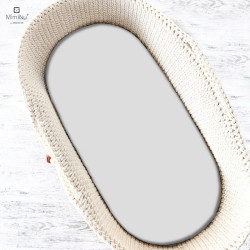 KIECZMERSKI Prześcieradło jersey do wózka / gondolki z gumką 80x35 szare
